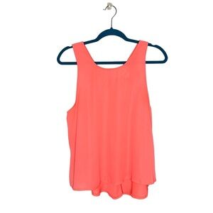 Sans Souci Hot Pink Coral Swing Racerback Tank Top
